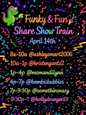 Funky & Fun Share Show Train 7am- 11:30pm Or Later!